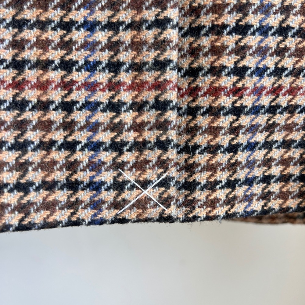 J.Crew Blazer Brown Houndstooth Wool Blend Gold Button Preppy Office Chic Jacket - Picture 8 of 10